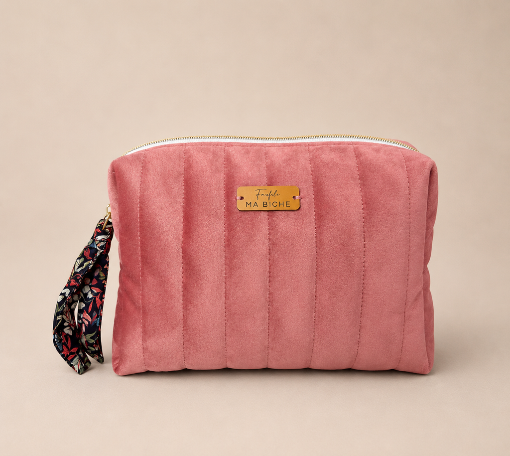 Trousse de toilette Zanzibar - Rose poudré - Elégante et personnalisable