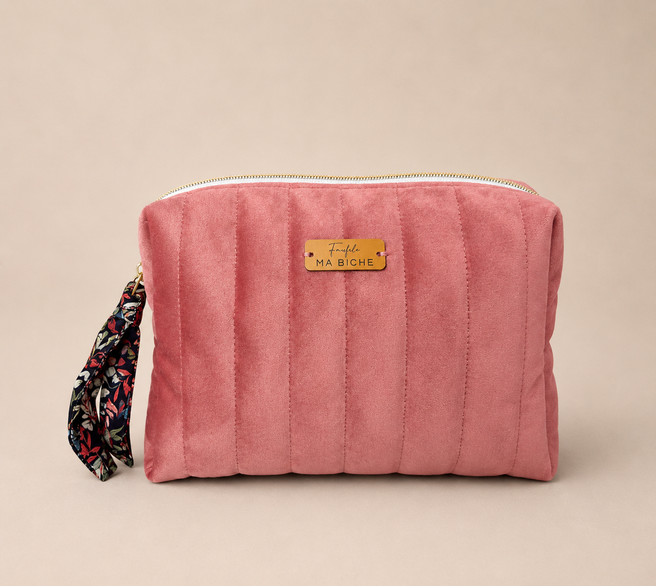 Trousse de toilette Zanzibar - Rose poudré - Elégante et personnalisable