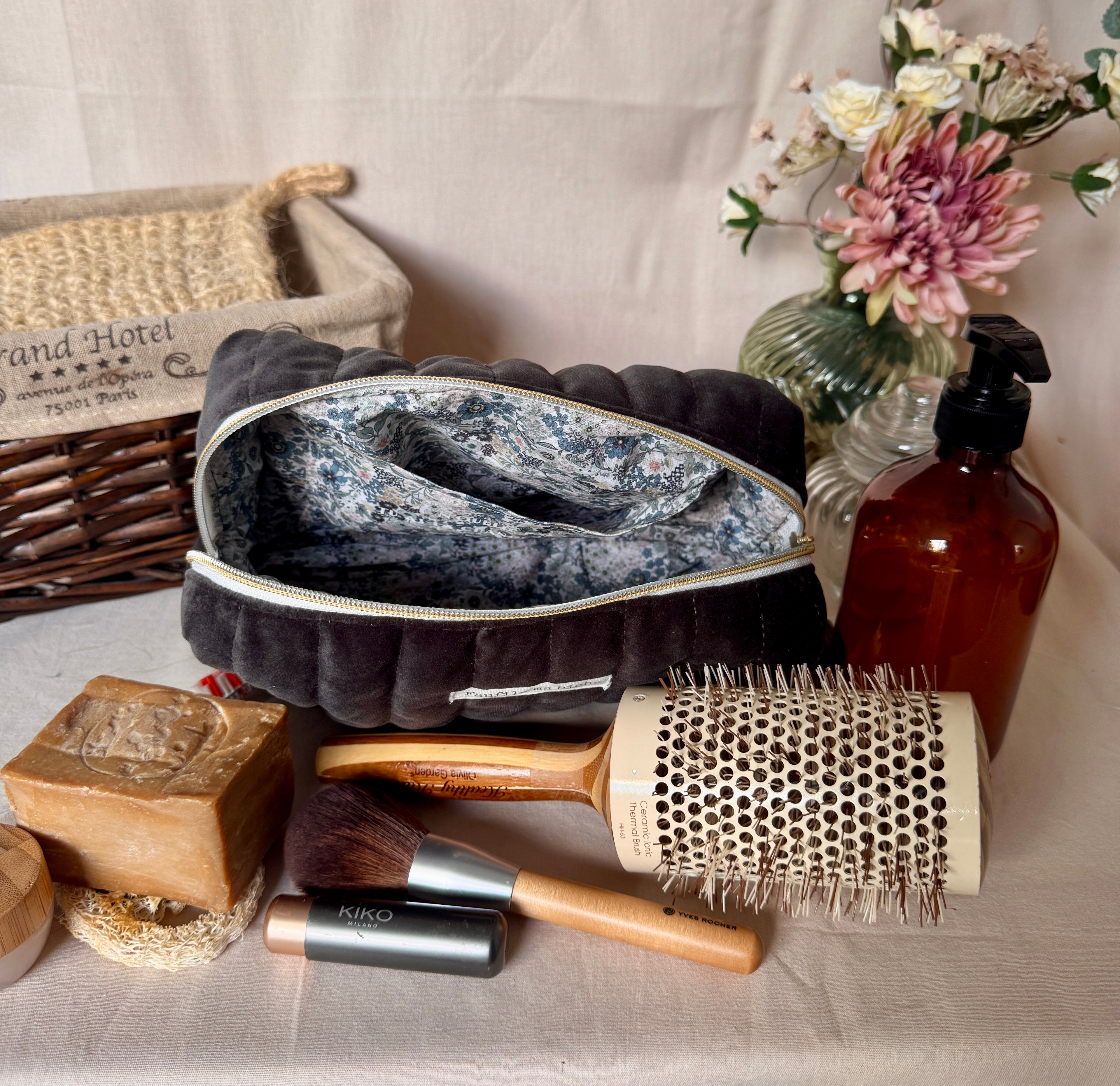 Trousse de toilette Zanzibar - Gris cendré - Elégante et personnalisable