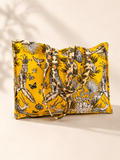 Cabas leopard jaune neutre