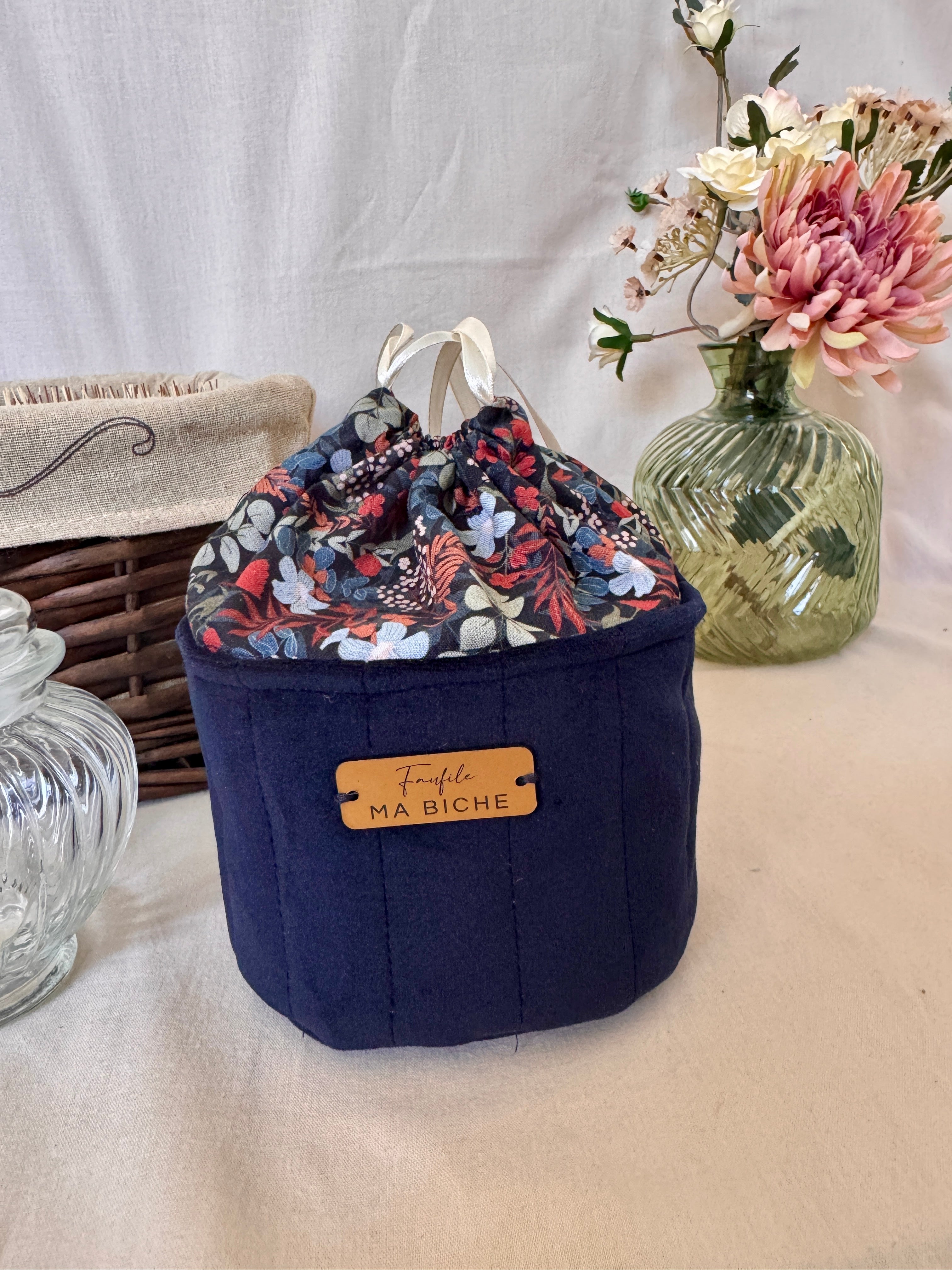 Pochon Zanzibar - Bleu de Prusse - Pratique et chic