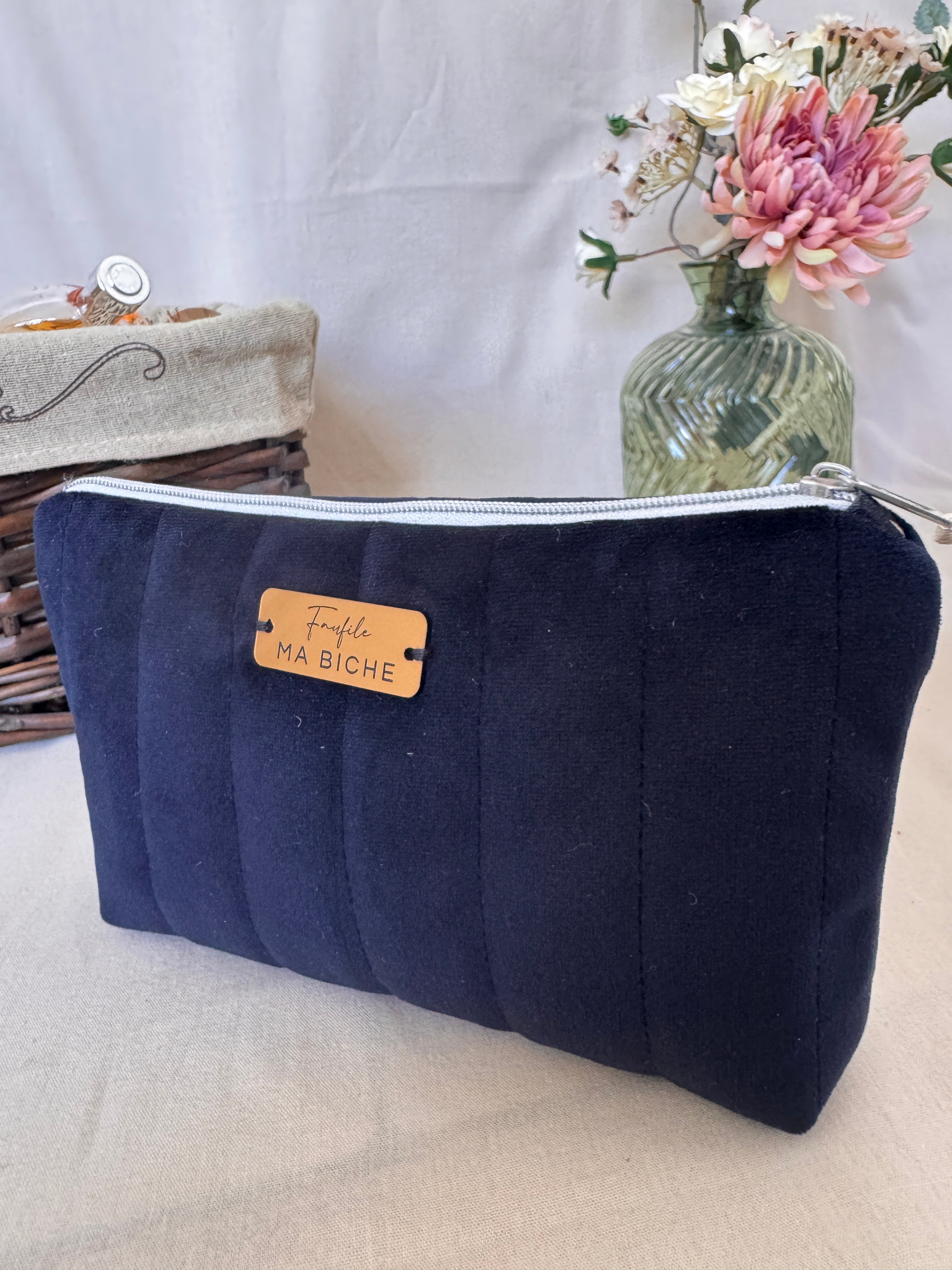 Trousse beauté Zanzibar - Bleu de Prusse - Chic et à votre image