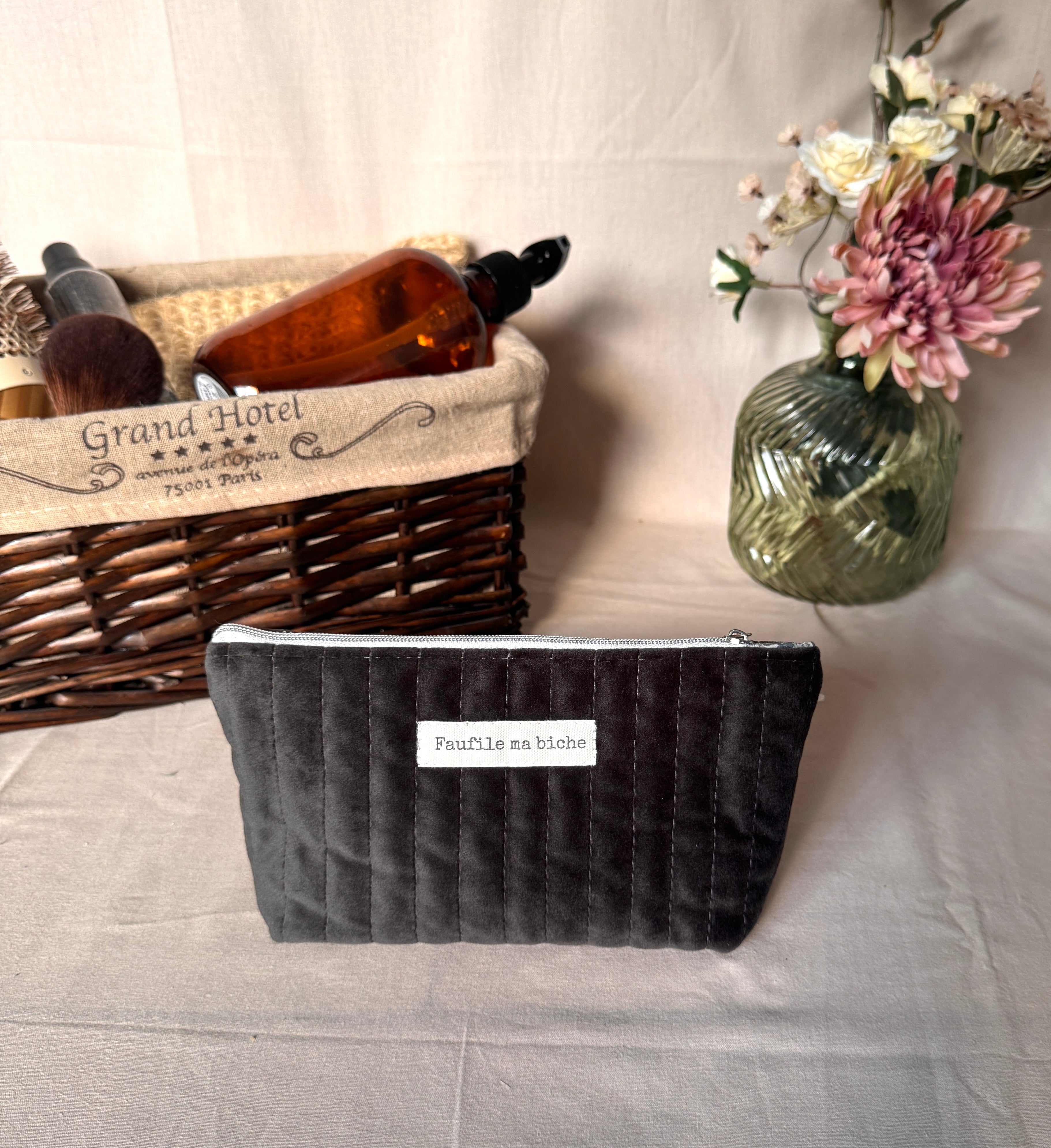 Trousse beauté Zanzibar - Gris cendré - Chic et à votre image