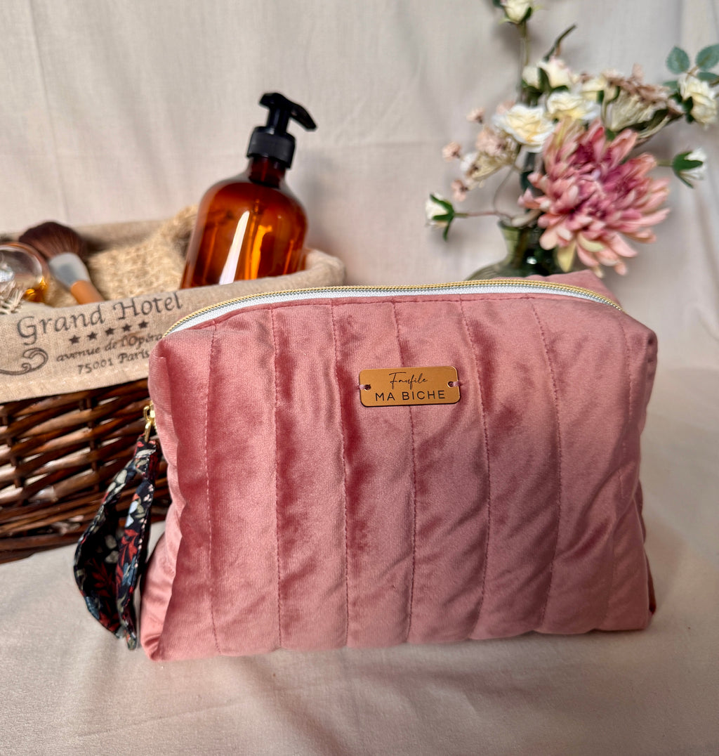 Trousse de toilette Zanzibar - Rose poudré - Elégante et personnalisable