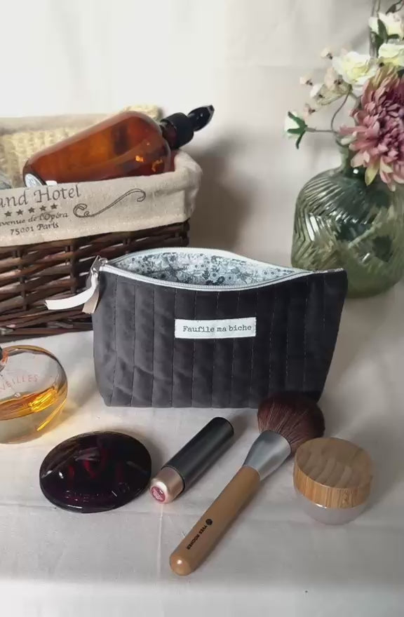 Trousse beauté Zanzibar - Gris cendré - Chic et à votre image