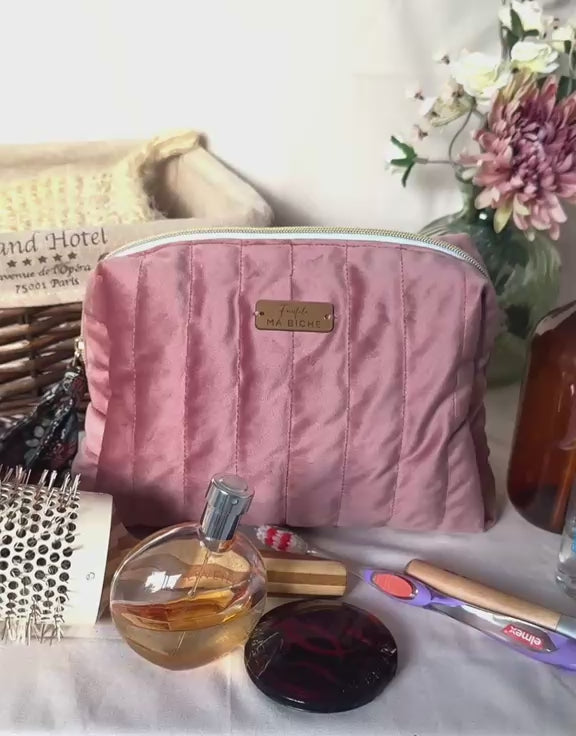 Trousse de toilette Zanzibar - Rose poudré - Elégante et personnalisable