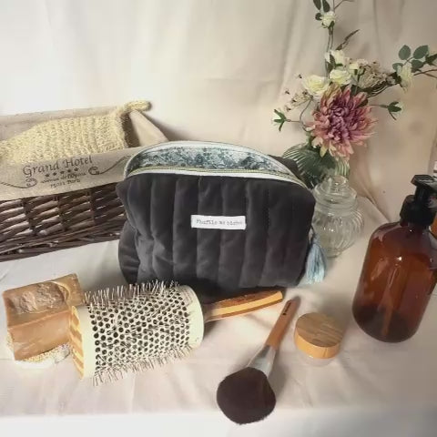 Trousse de toilette Zanzibar - Gris cendré - Elégante et personnalisable